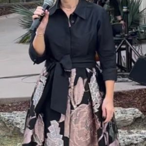 Rickie Freeman for Teri Jon Shirt Dress Gown